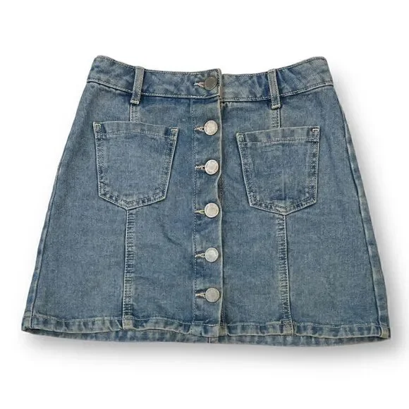 Miss Selfridge Denim Skirt Size US 4 Petites - Picture 1 of 5